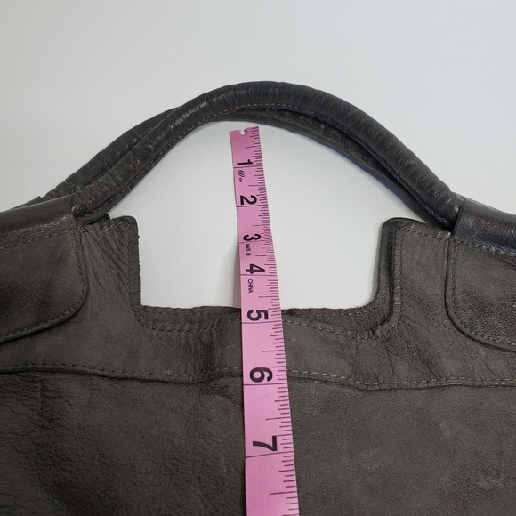 Foley & Corrina Gray Tote Bag Purse Leather - Picture 13 of 15